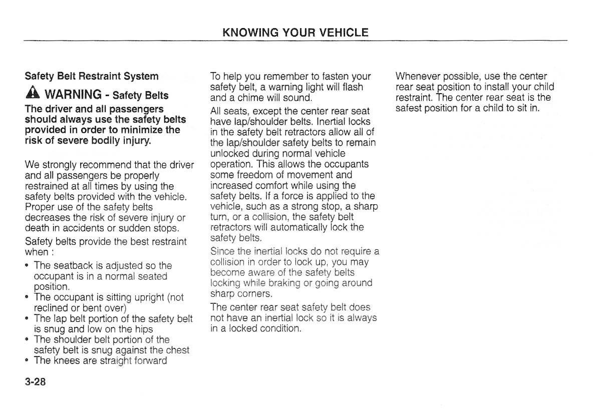 Kia Carnival Sedona I 1 owners manual / page 38