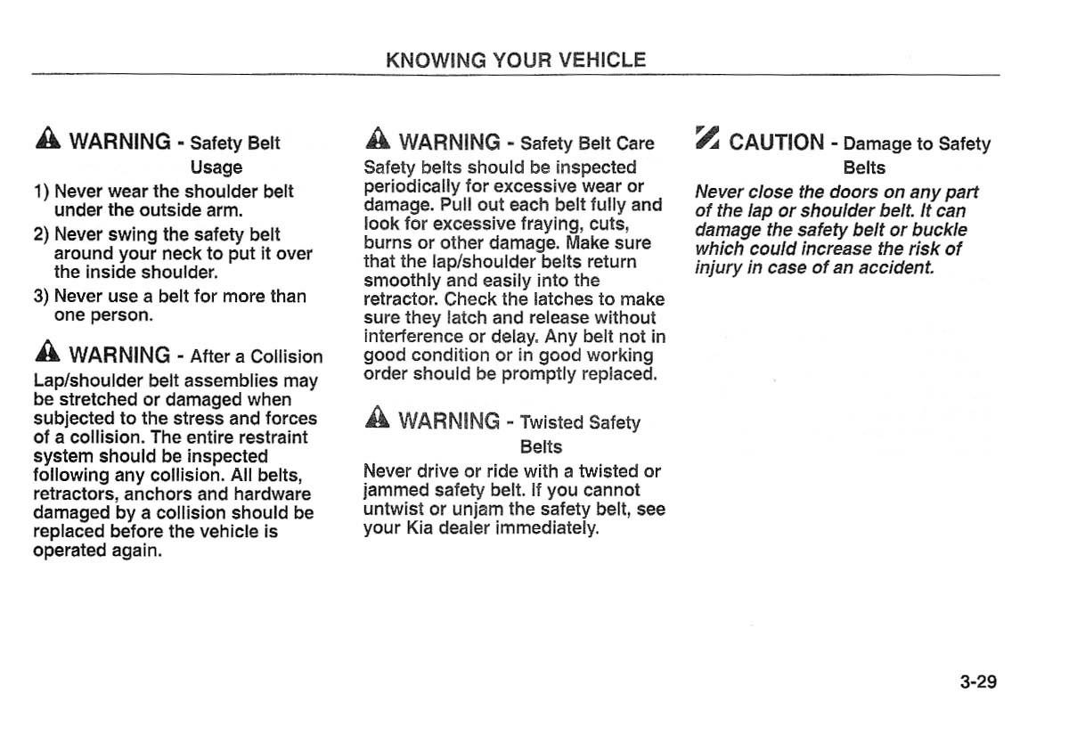 Kia Carnival Sedona I 1 owners manual / page 39