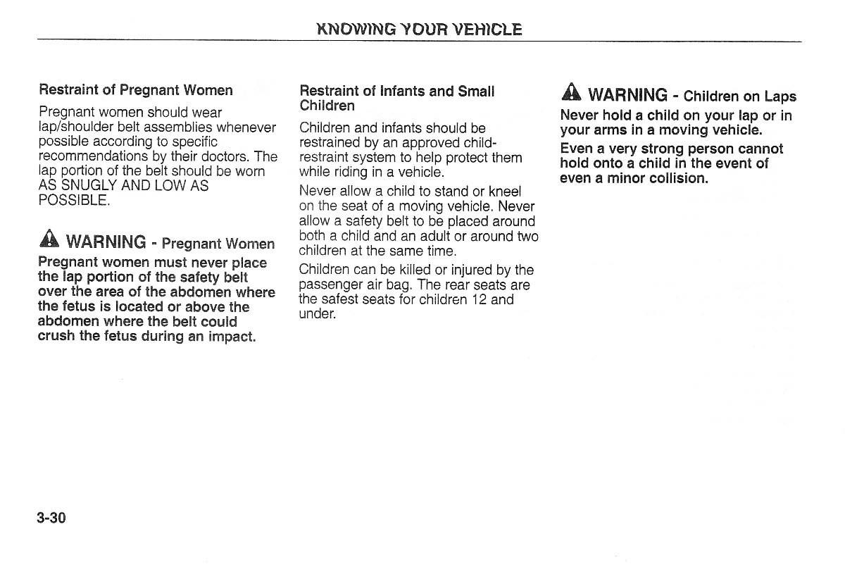 Kia Carnival Sedona I 1 owners manual / page 40