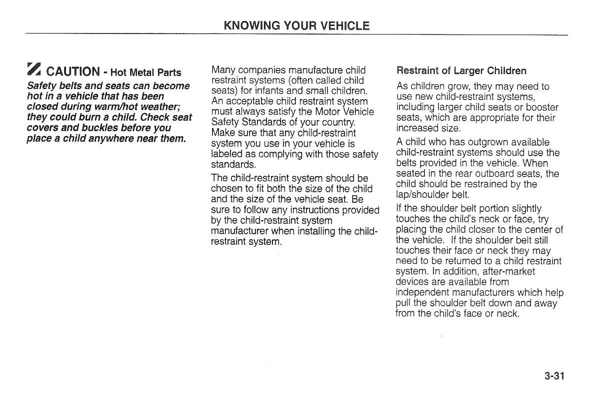 Kia Carnival Sedona I 1 owners manual / page 41