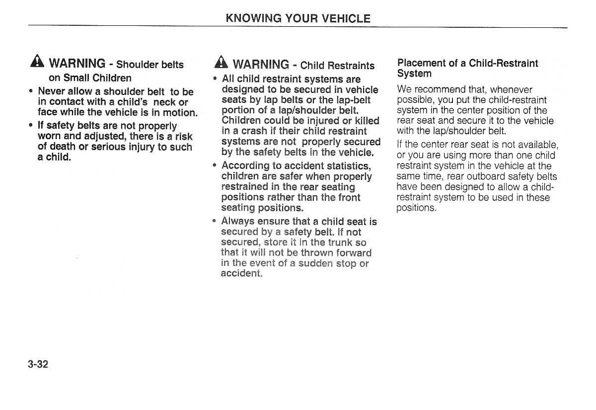 Kia Carnival Sedona I 1 owners manual / page 42