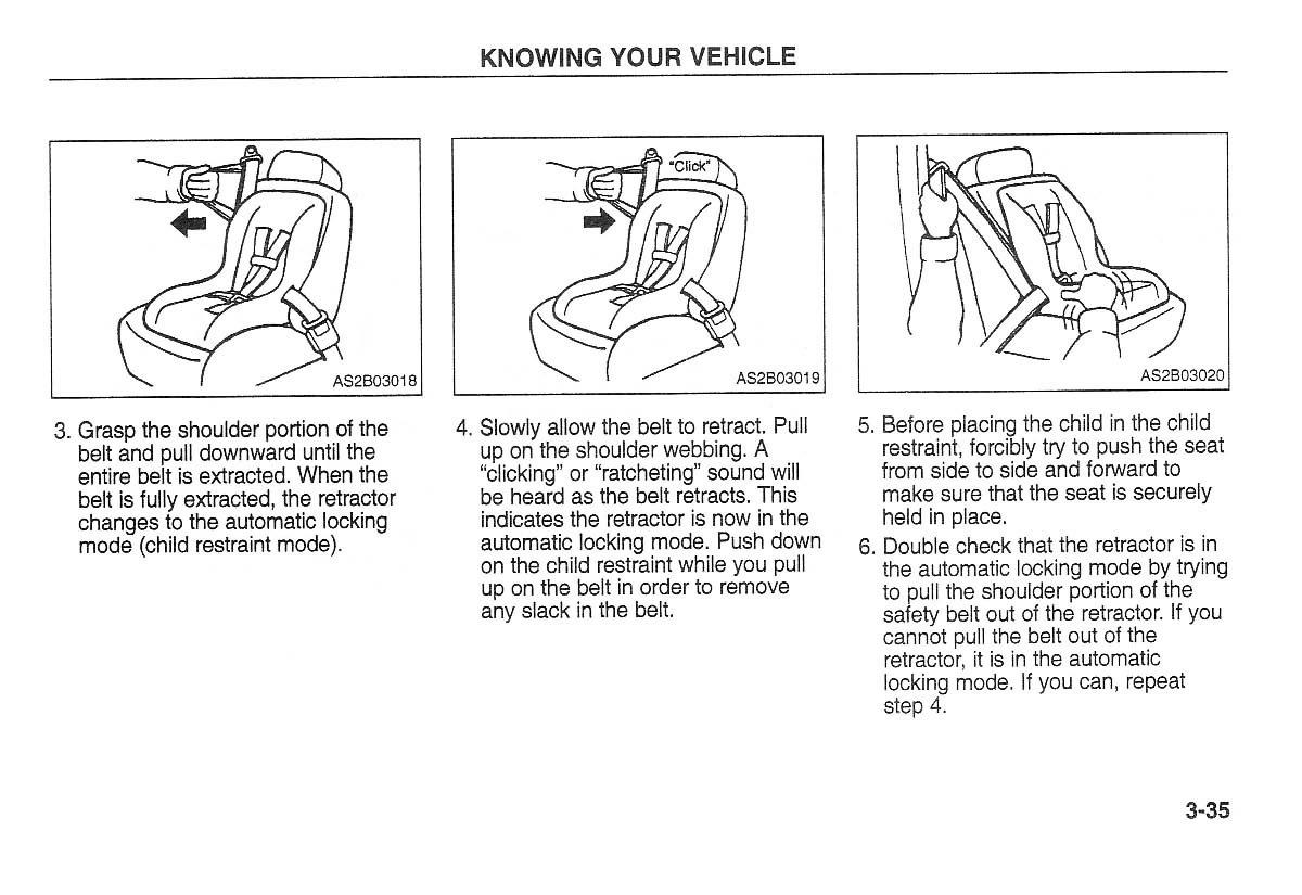 Kia Carnival Sedona I 1 owners manual / page 45