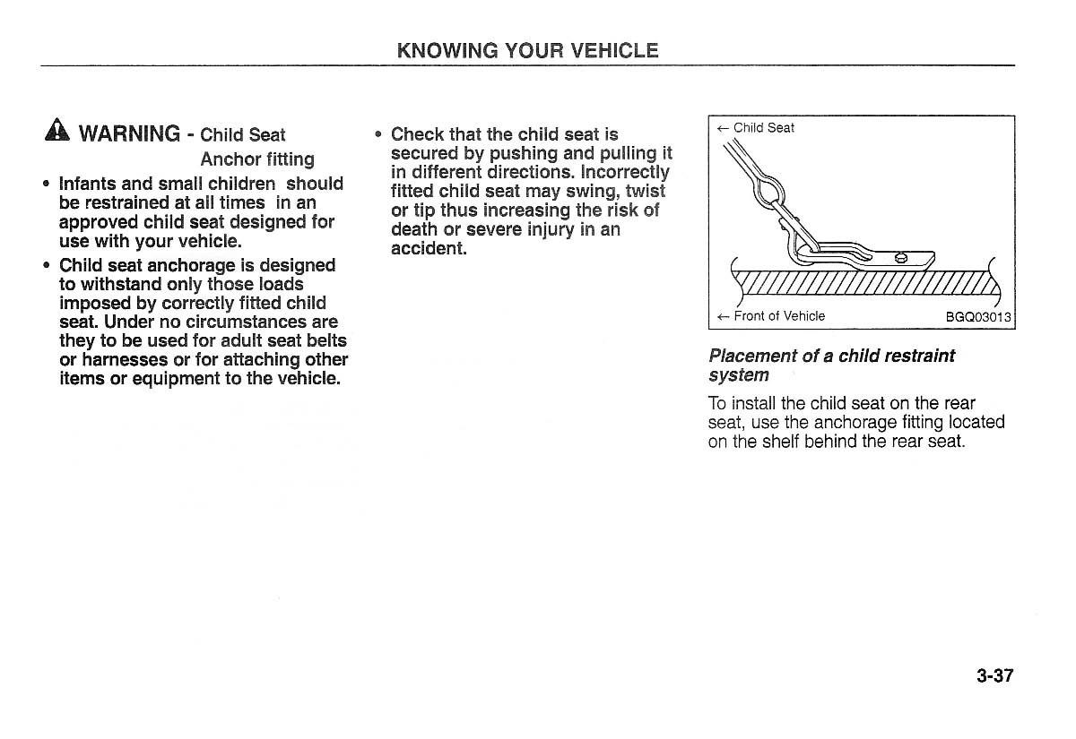 Kia Carnival Sedona I 1 owners manual / page 47