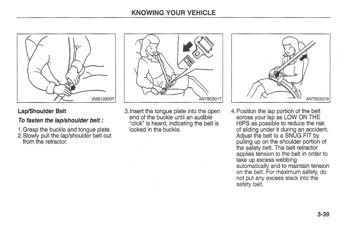 Kia Carnival Sedona I 1 owners manual / page 49