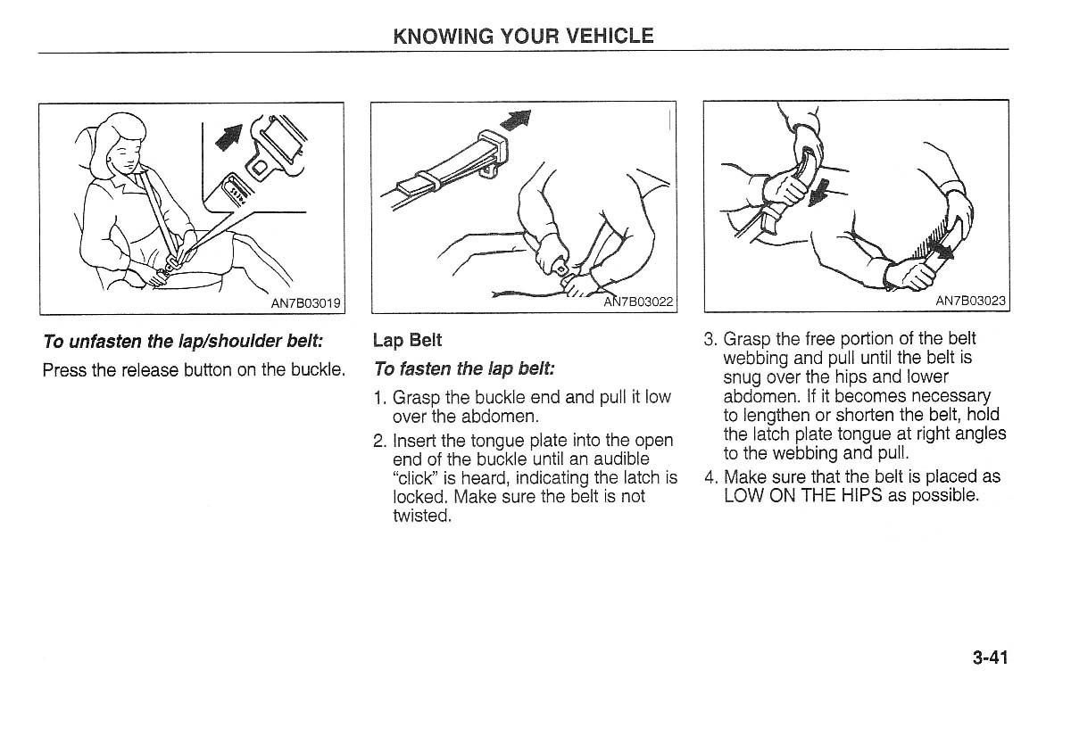 Kia Carnival Sedona I 1 owners manual / page 51