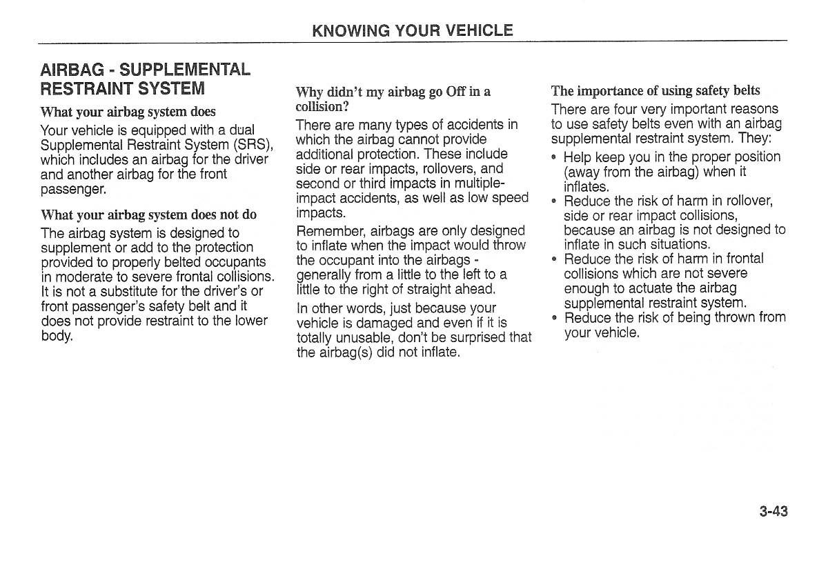 Kia Carnival Sedona I 1 owners manual / page 53