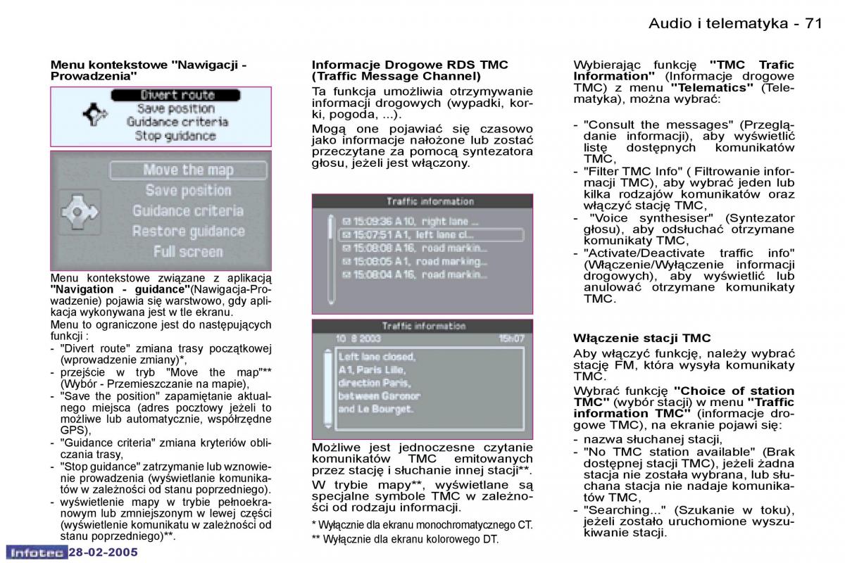 Peugeot 1007 instrukcja obslugi / page 68