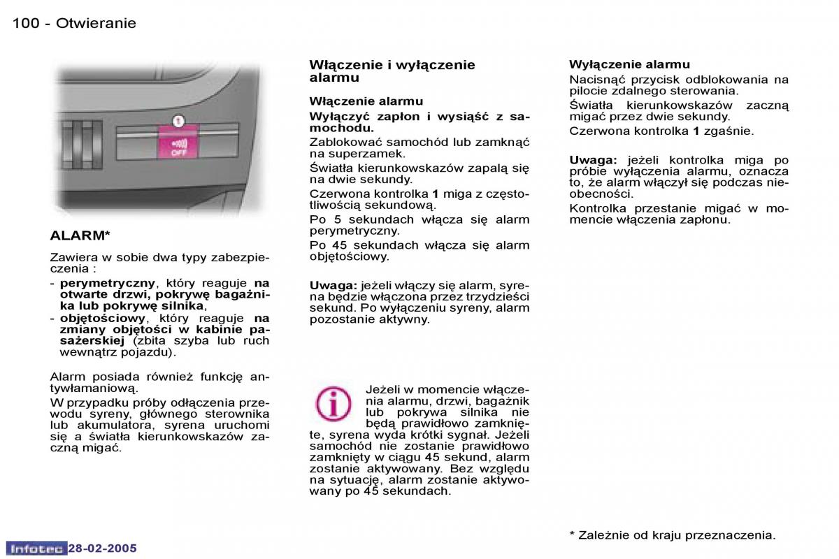 Peugeot 1007 instrukcja obslugi / page 100