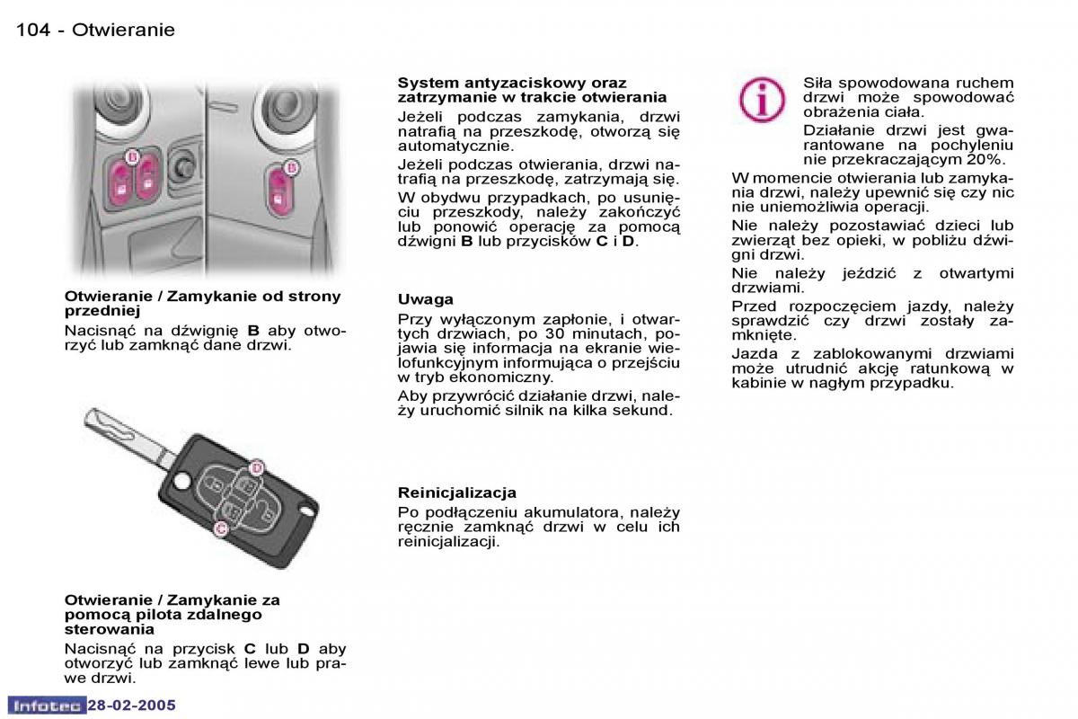 Peugeot 1007 instrukcja obslugi / page 103