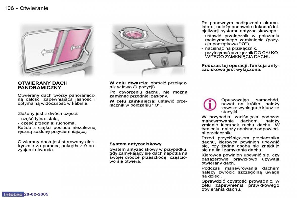 Peugeot 1007 instrukcja obslugi / page 105