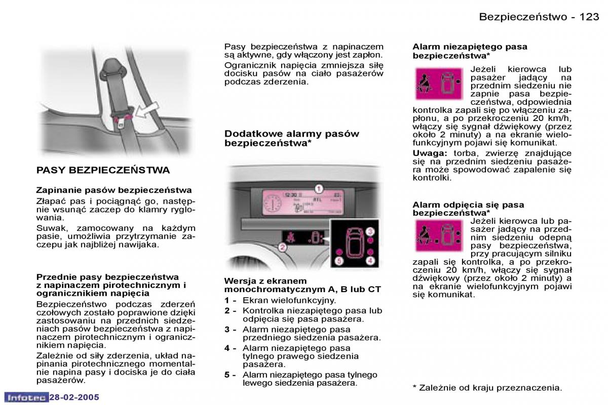 Peugeot 1007 instrukcja obslugi / page 122