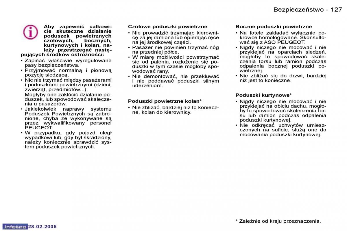 Peugeot 1007 instrukcja obslugi / page 126