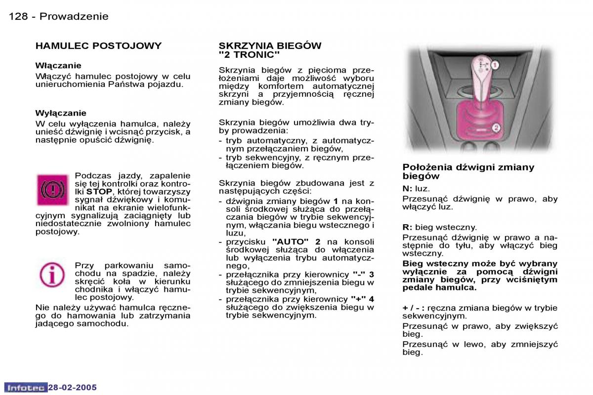 Peugeot 1007 instrukcja obslugi / page 127