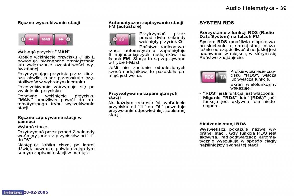 Peugeot 1007 instrukcja obslugi / page 38