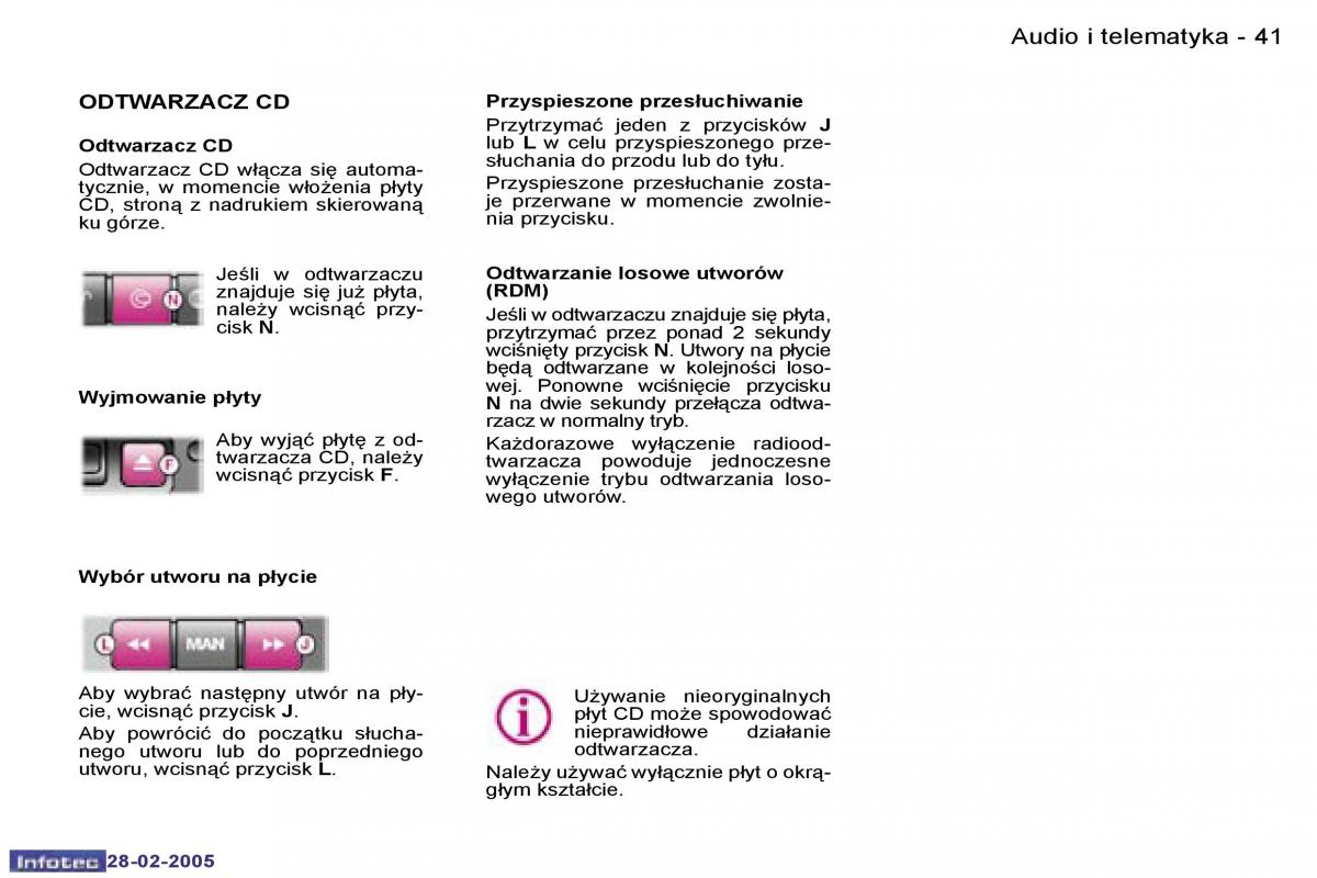 Peugeot 1007 instrukcja obslugi / page 40