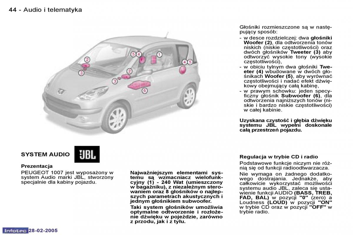 Peugeot 1007 instrukcja obslugi / page 42