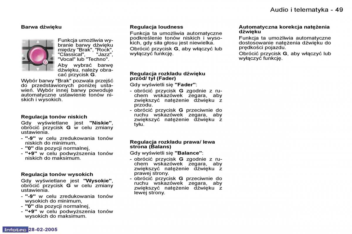 Peugeot 1007 instrukcja obslugi / page 45