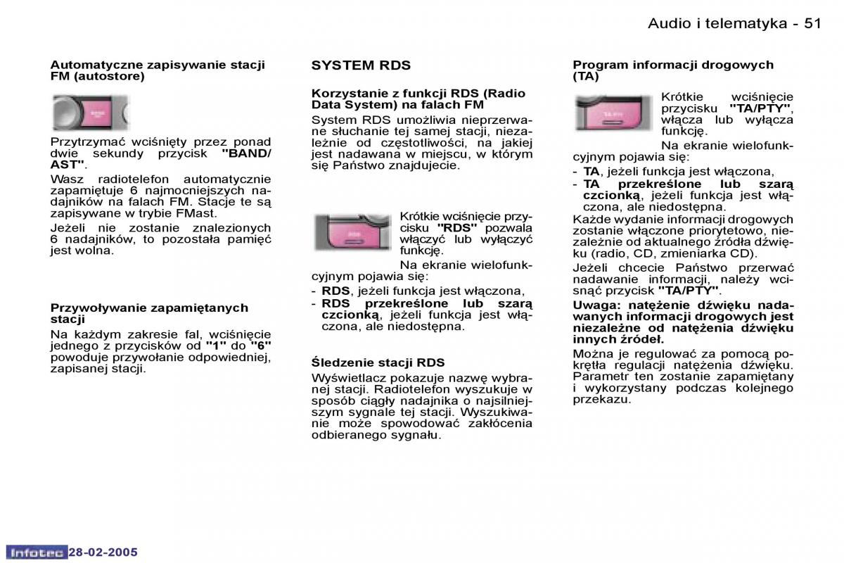 Peugeot 1007 instrukcja obslugi / page 50