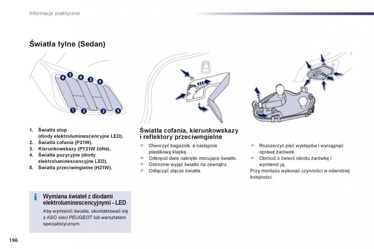 Peugeot 508 instrukcja obslugi / page 198