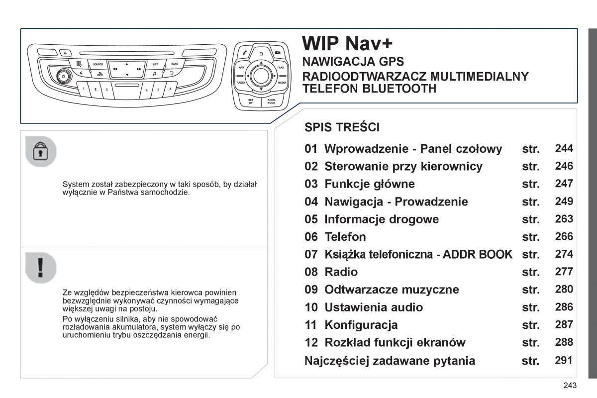 Peugeot 508 instrukcja obslugi / page 245