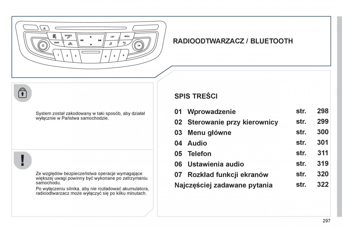 Peugeot 508 instrukcja obslugi / page 299