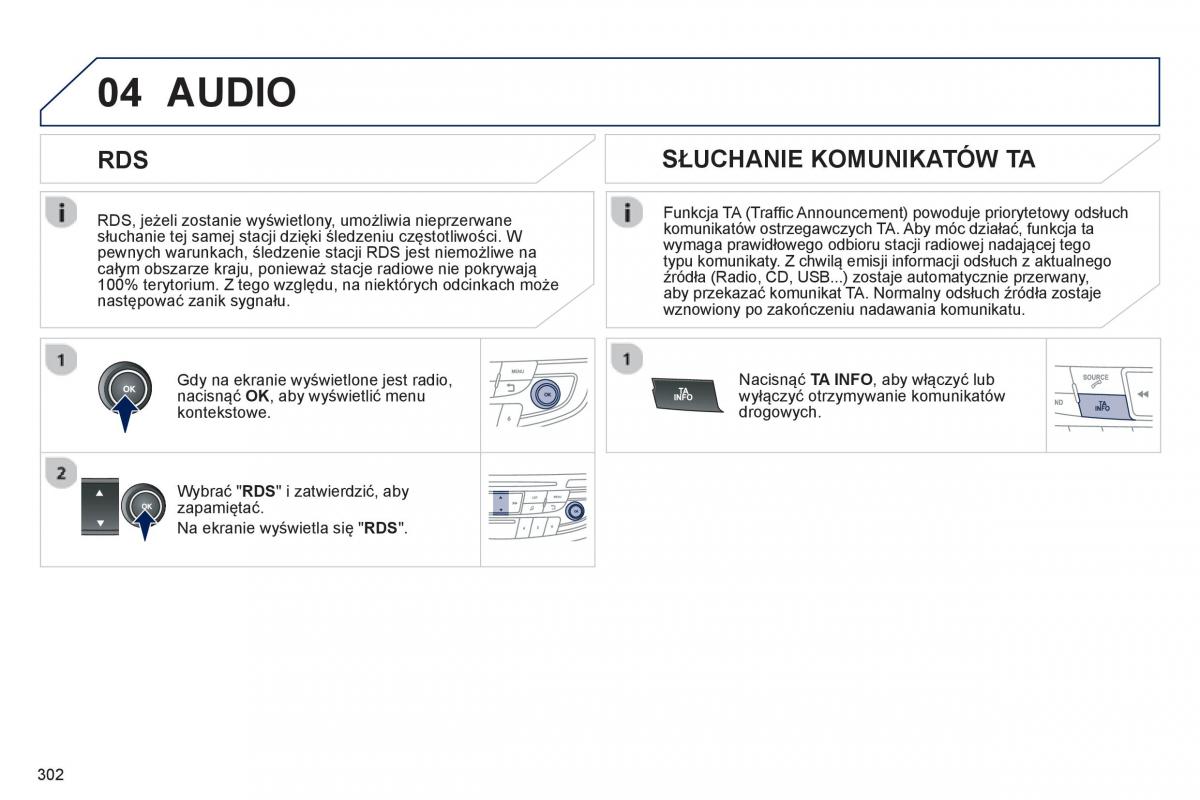 Peugeot 508 instrukcja obslugi / page 304