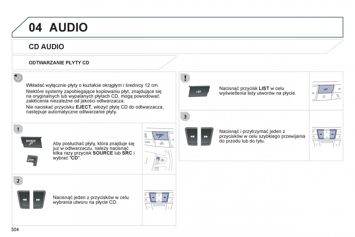 Peugeot 508 instrukcja obslugi / page 306