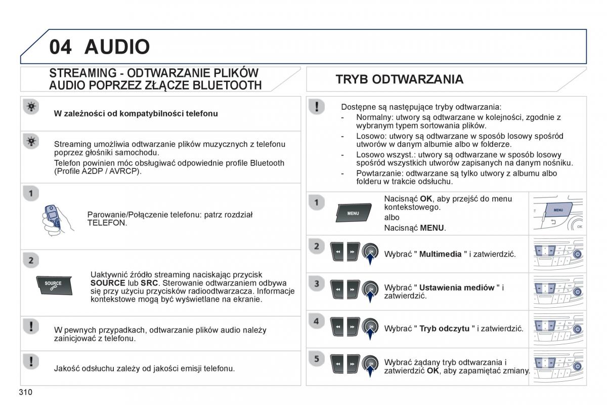 Peugeot 508 instrukcja obslugi / page 312