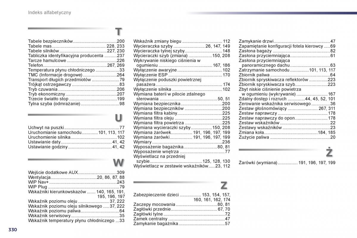 Peugeot 508 instrukcja obslugi / page 332