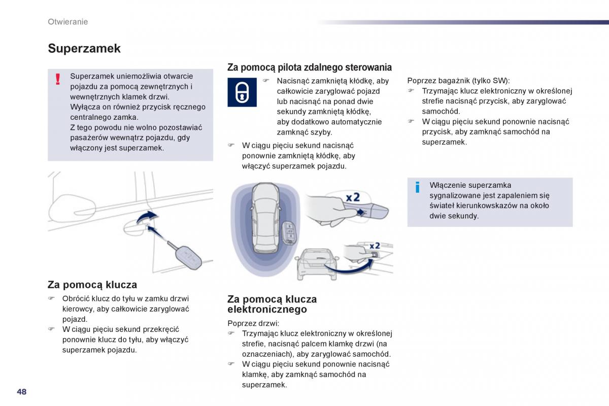 Peugeot 508 instrukcja obslugi / page 50