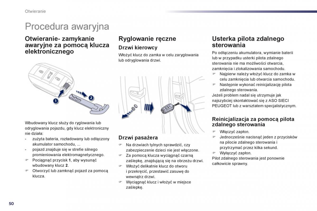 Peugeot 508 instrukcja obslugi / page 52