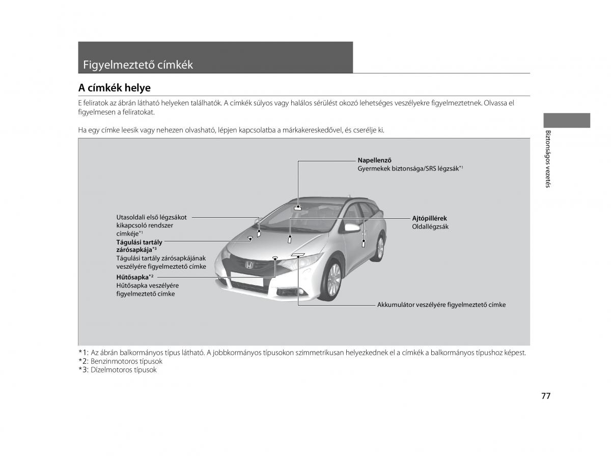 Mercedes Benz A Class W169 Kezelesi utmutato / page 77