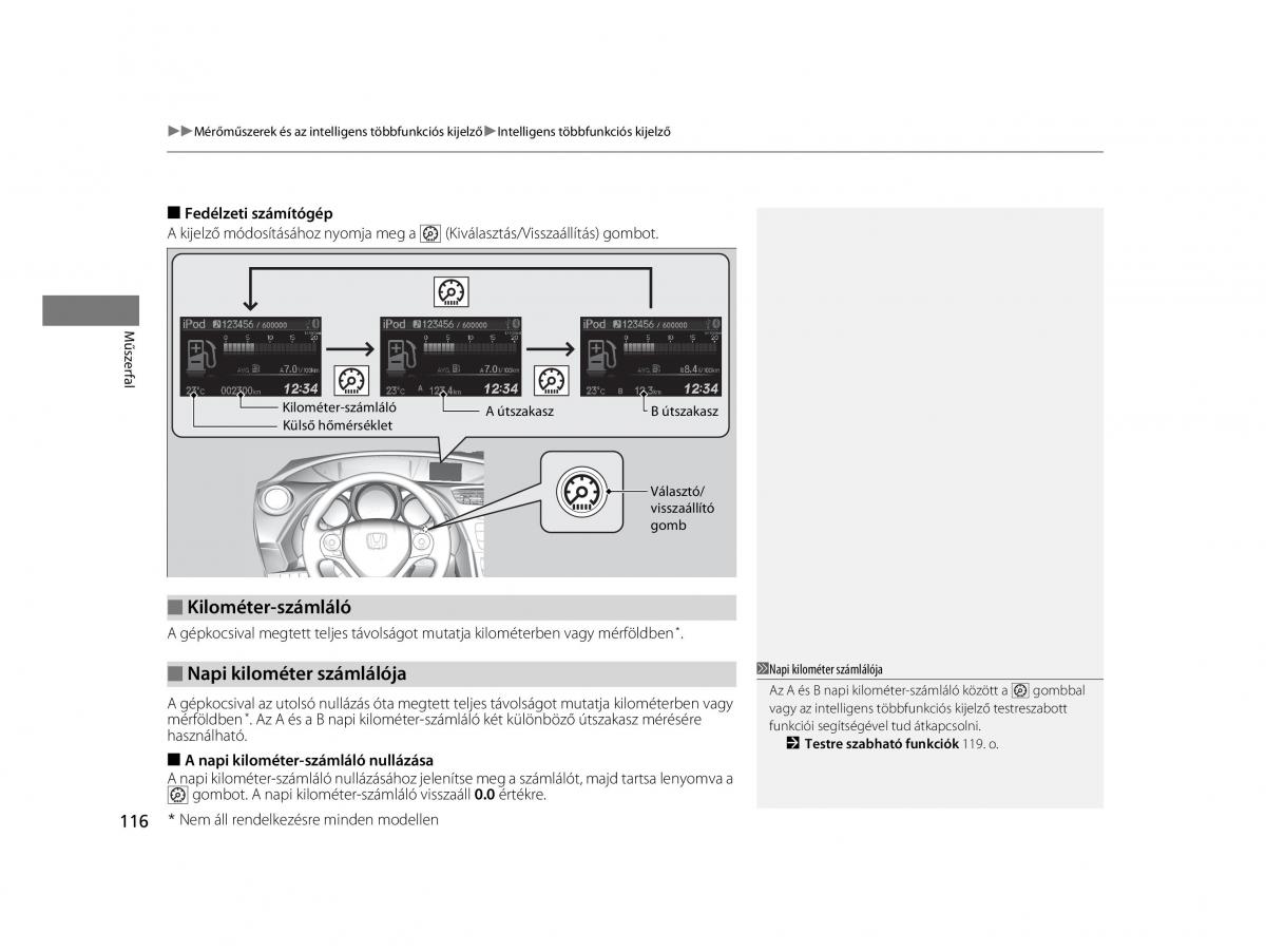 Mercedes Benz A Class W169 Kezelesi utmutato / page 116