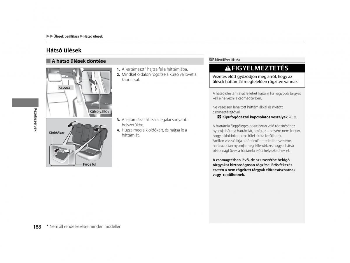 Mercedes Benz A Class W169 Kezelesi utmutato / page 188