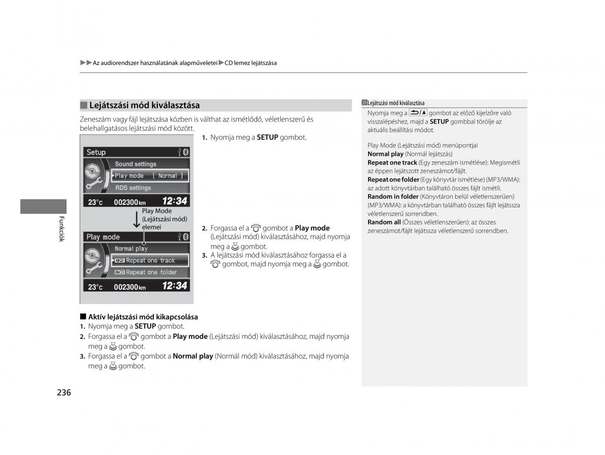 Mercedes Benz A Class W169 Kezelesi utmutato / page 236