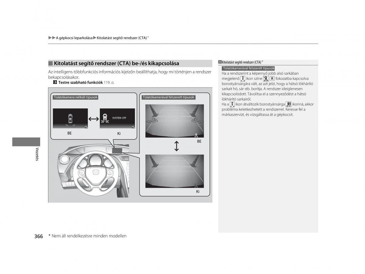 Mercedes Benz A Class W169 Kezelesi utmutato / page 366