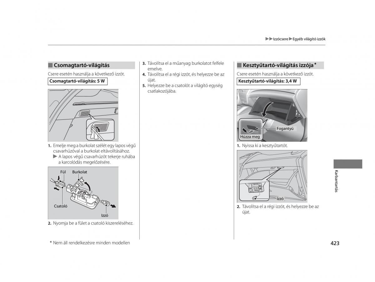 Mercedes Benz A Class W169 Kezelesi utmutato / page 423