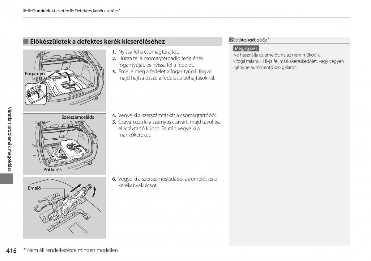 Mercedes Benz A Class W176 Kezelesi utmutato / page 417