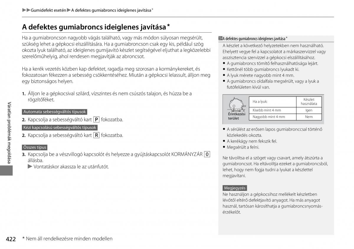 Mercedes Benz A Class W176 Kezelesi utmutato / page 423