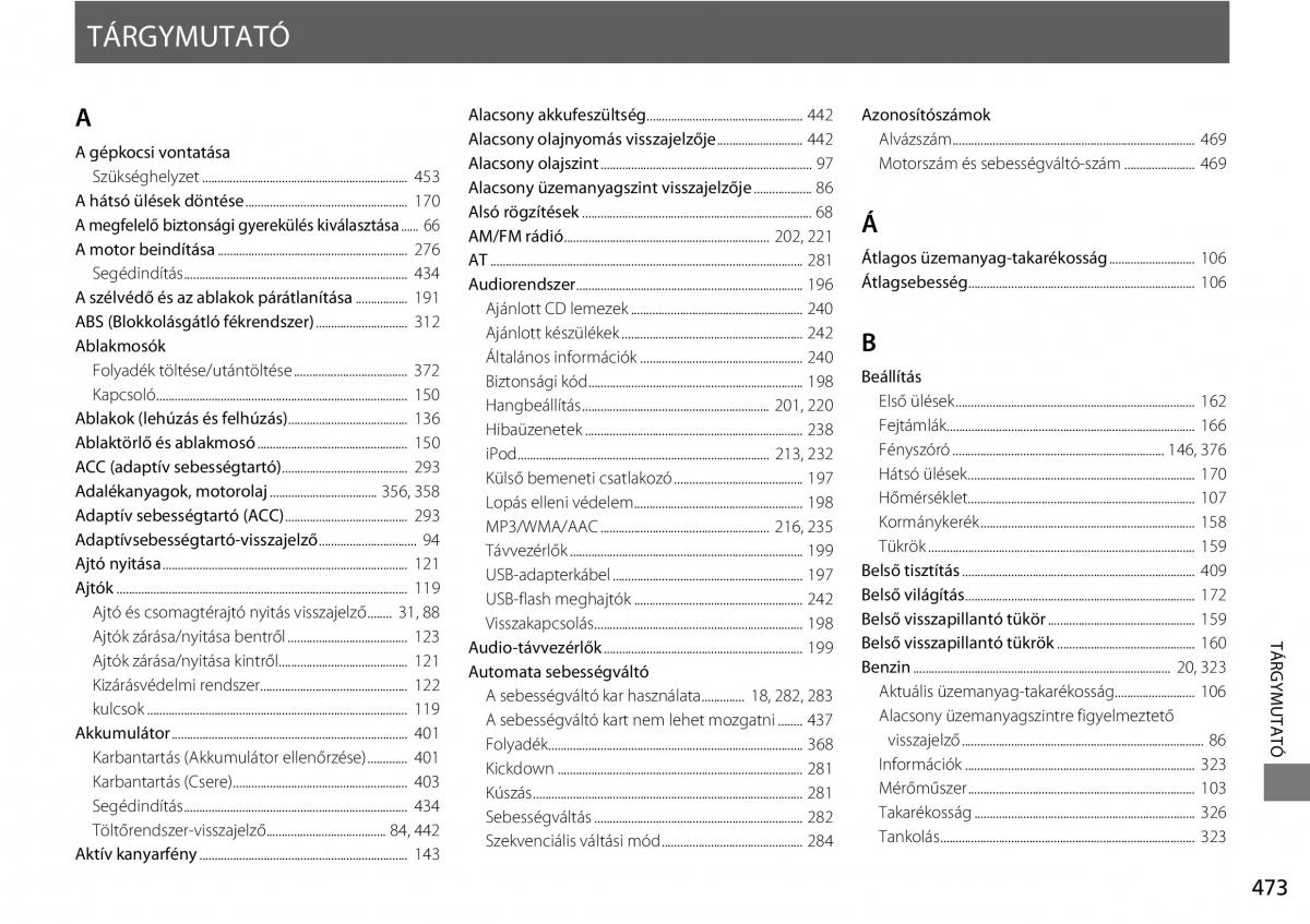 Mercedes Benz A Class W176 Kezelesi utmutato / page 474