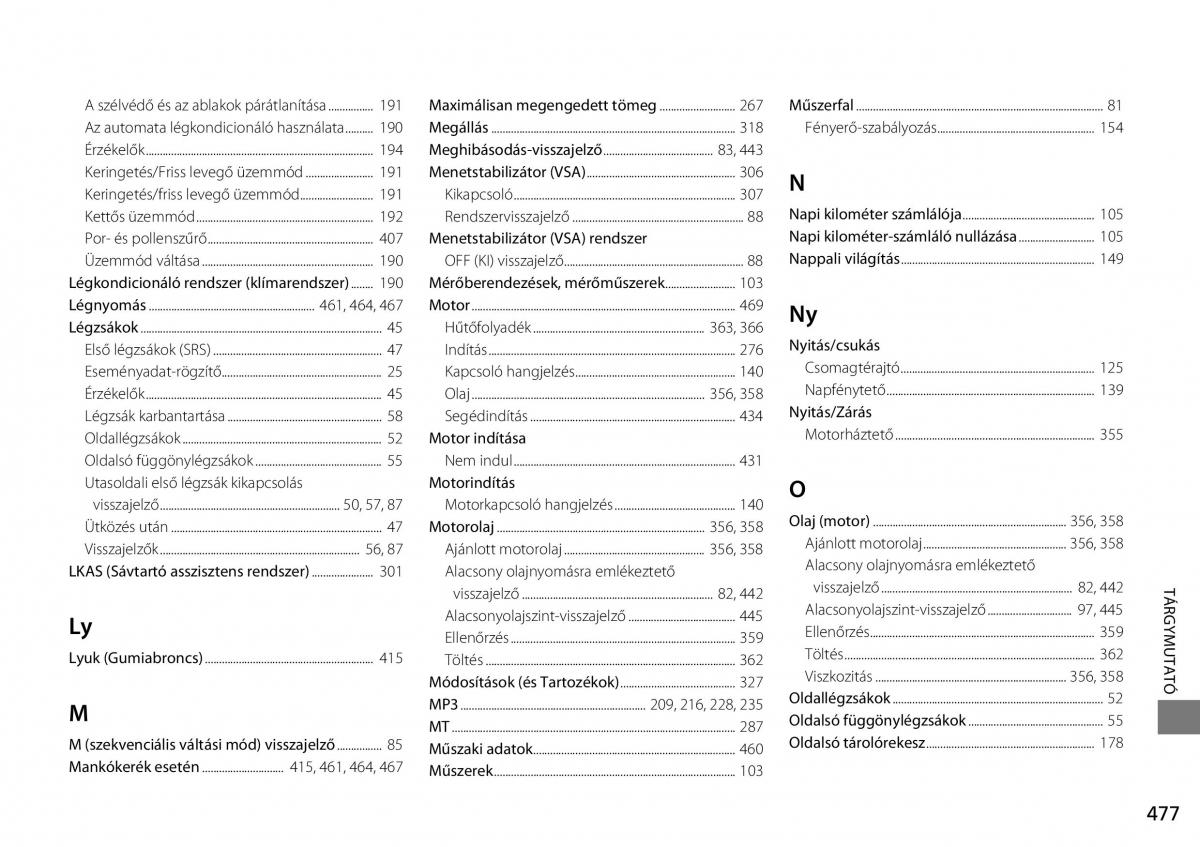 Mercedes Benz A Class W176 Kezelesi utmutato / page 478