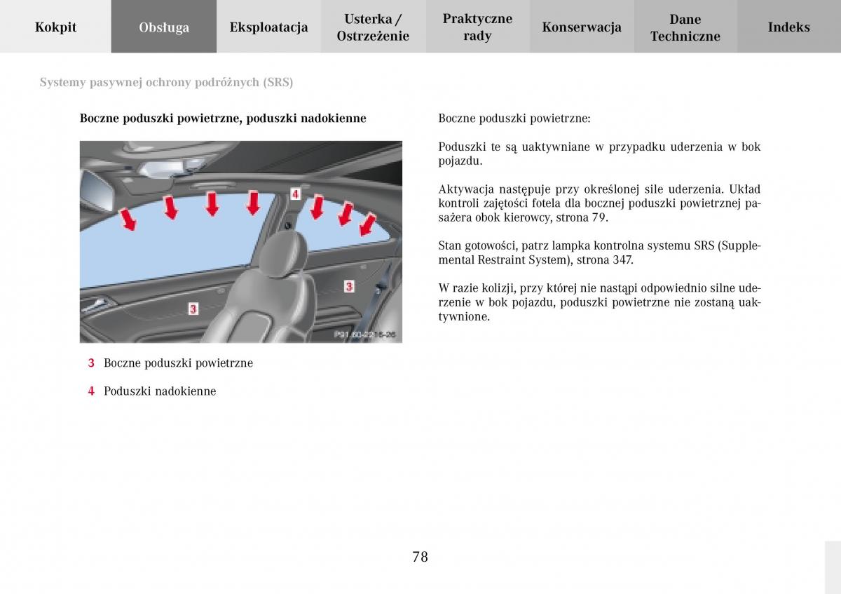 Mercedes Benz C Class W203 Sportcoupe instrukcja obslugi / page 78