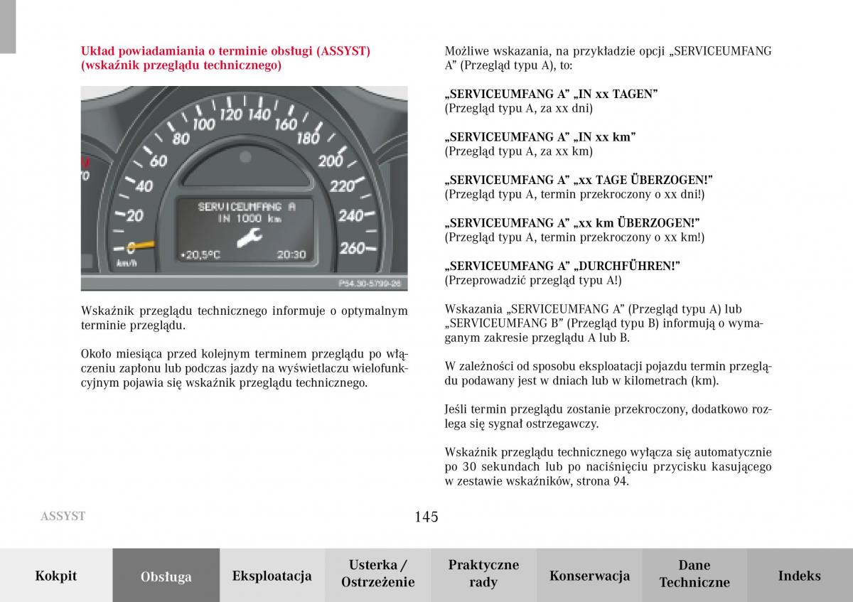 Mercedes Benz C Class W203 Sportcoupe instrukcja obslugi / page 145