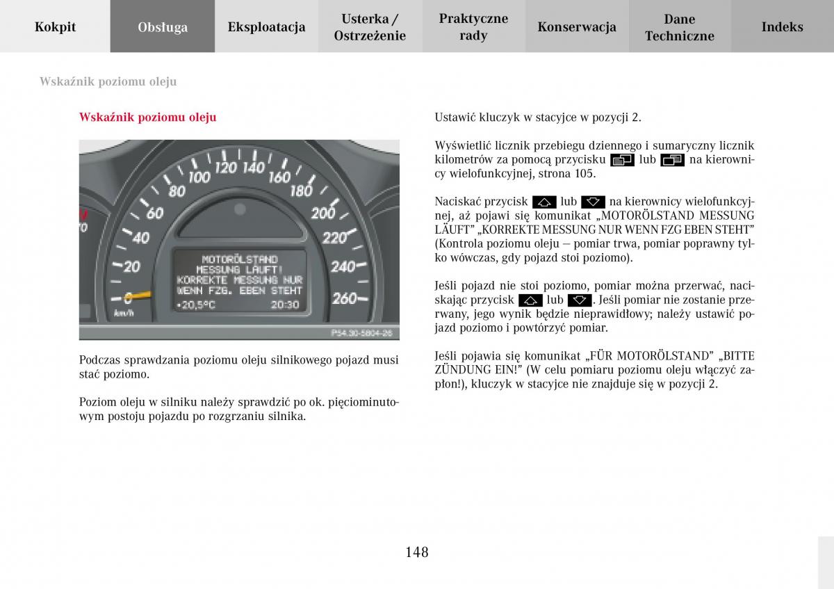 Mercedes Benz C Class W203 Sportcoupe instrukcja obslugi / page 148