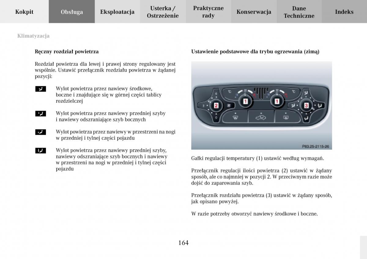 Mercedes Benz C Class W203 Sportcoupe instrukcja obslugi / page 164