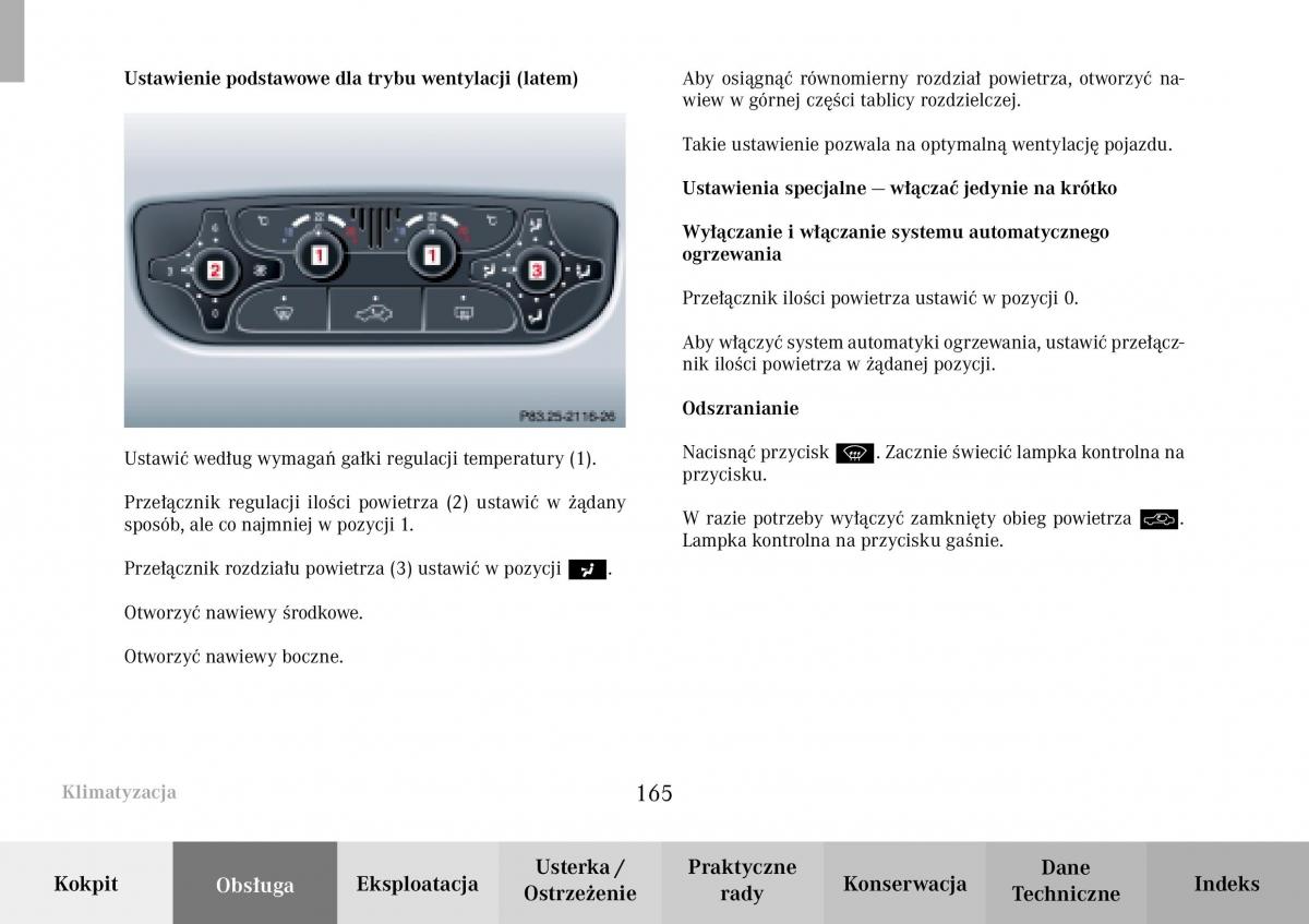 Mercedes Benz C Class W203 Sportcoupe instrukcja obslugi / page 165