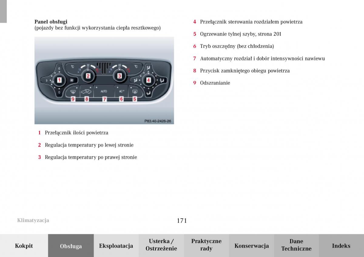 Mercedes Benz C Class W203 Sportcoupe instrukcja obslugi / page 171