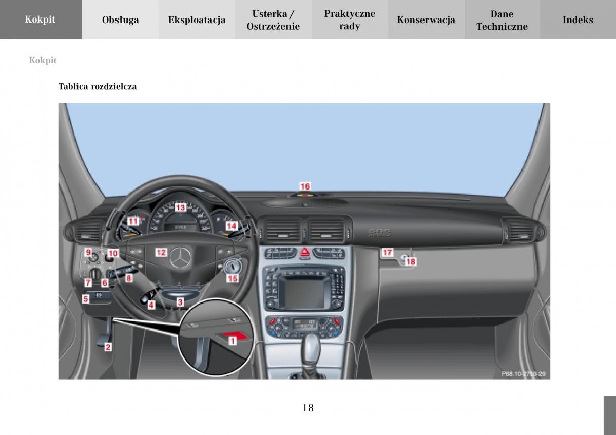 Mercedes Benz C Class W203 Sportcoupe instrukcja obslugi / page 19