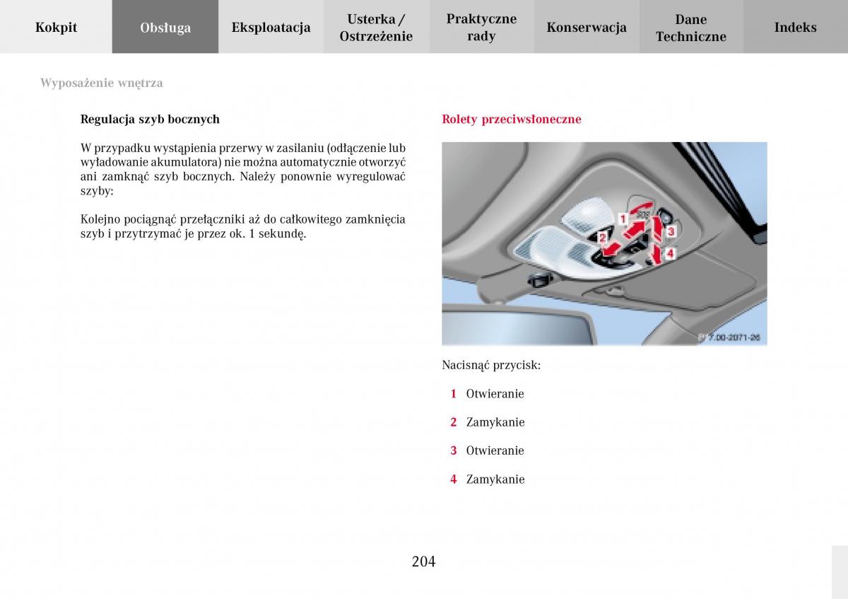 Mercedes Benz C Class W203 Sportcoupe instrukcja obslugi / page 204