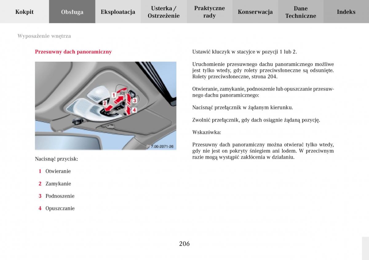 Mercedes Benz C Class W203 Sportcoupe instrukcja obslugi / page 206